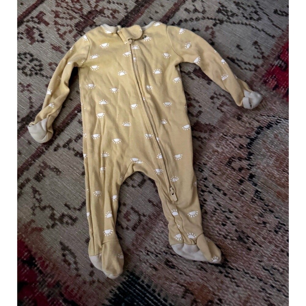 Yellow newborn cloud island one piece cozy